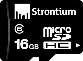 Strontium 16GB Micro SDHC Memory Card (Class 6) at Rs. 343 – Amazon
