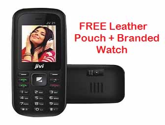 JIVI 21 Dual Sim Mobile at Rs. 698 + Free Pouch & Designer Watch – D2Hshop