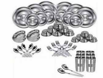iDeals Stainless Steel Dinner Set – 51 Pcs at Rs. 799 – Shopclues
