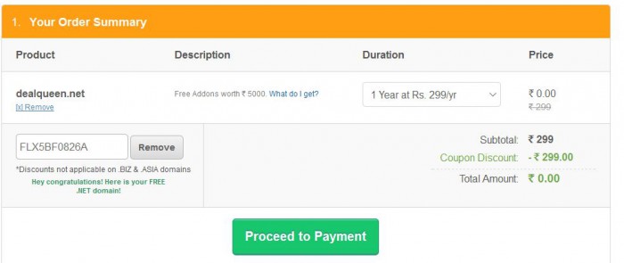 Bigrock .net domain free