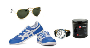 Combo Globalite Men Casual Shoes (GSC0349) With Lotto Watch and Lotto Sunglass at Rs. 299 – Shopclues