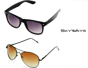 Ebony Black Wayfarer & Mocha Brown Aviator-Combo at Rs. 199 – Shopclues