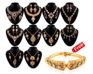 Rang Rachna 10 Austrian Diamond Jewellery Collection With 1 Free Kada at Rs. 999 – Shopclues
