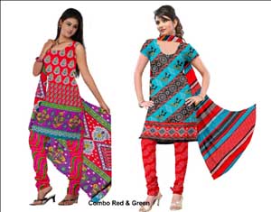 Sukuma Designer Crepe Suits Combo Set of 2 at Rs. 399 – Shopclues