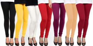 Set Of Cotton Lycra Leggings 7 Colours at Rs. 549 – Shopclues