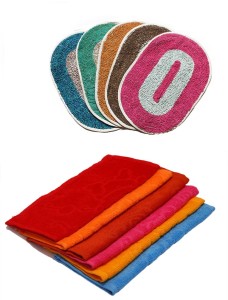 Combo of 6 Face towel & 3 Bath mat at Rs. 124 – Shopclues