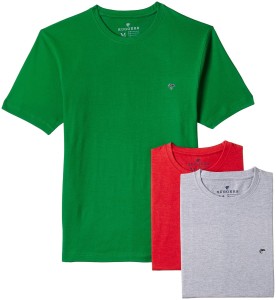 Ruggers Men's Cotton T-Shirts (Pack of 3)
