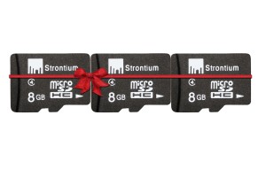 Strontium 8GB Class 4 Micro SD Card(Pack of 3)