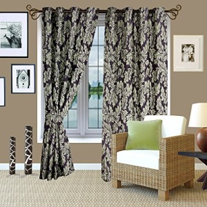Home Premium Jacquard Berry Window Curtain
