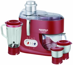 Maharaja Whiteline Ultimate Red Treasure JX-101 550-Watt Juicer Mixer Grinder