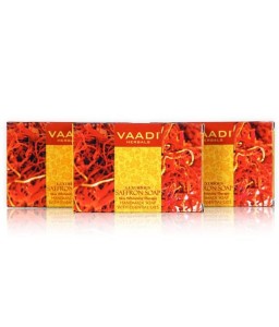Vaadi Herbals Value Pack Of 3 Luxurious Saffron Soap-Skin Whitening Therapy