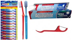 Perfect Dental Combo - Aquawhite Toothpaste + Toothbrush + Dental Floss