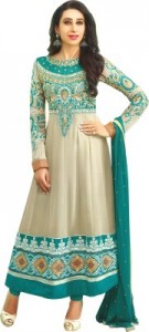 Reya Georgette Embroidered Semi-stitched Salwar Suit Dupatta Material